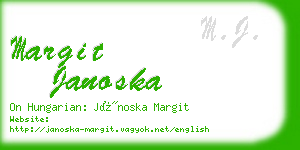 margit janoska business card